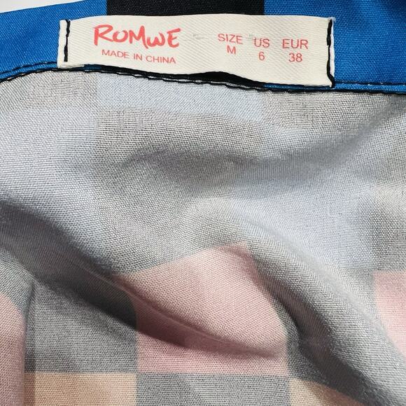 ROMWE Women’s Street Life Oversized Button-Up Shirt SZ M (A0131) - Picture 5 of 6